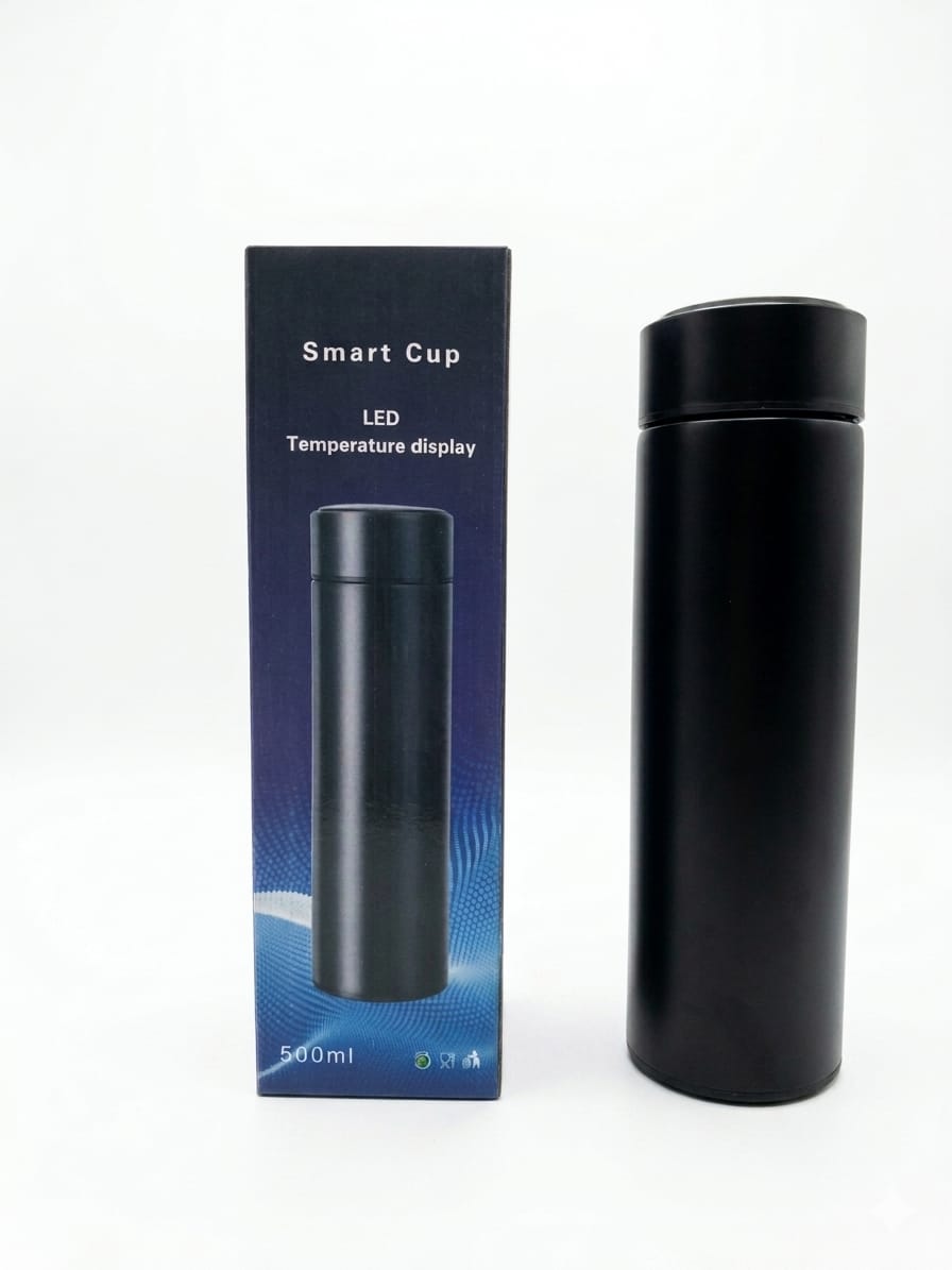 Smart Cup – Stainless Steel Insulated Bottle with LED Temperature Display (500ml)