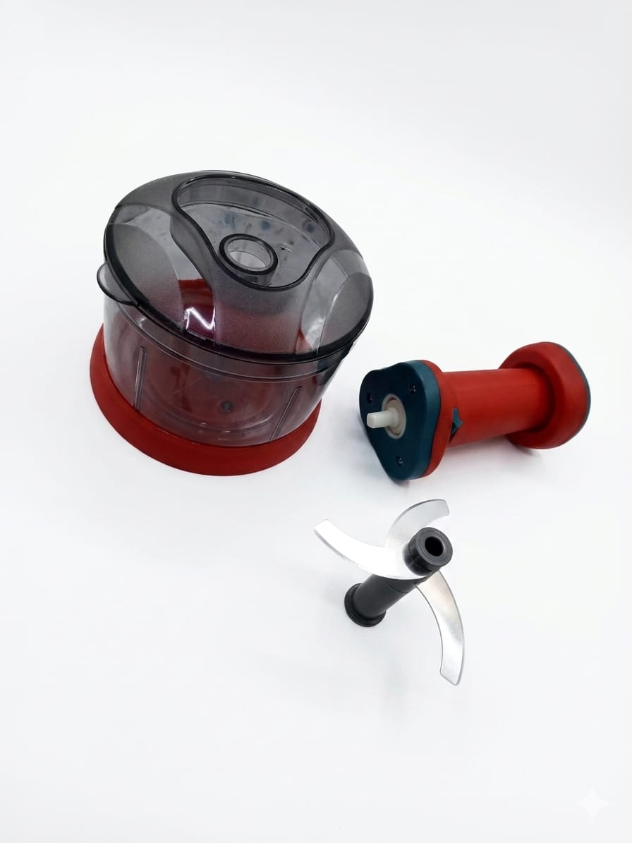Clevver Push Chopper – 750ml Manual Vegetable & Food Chopper with Lock-Unlock Handle – view 2