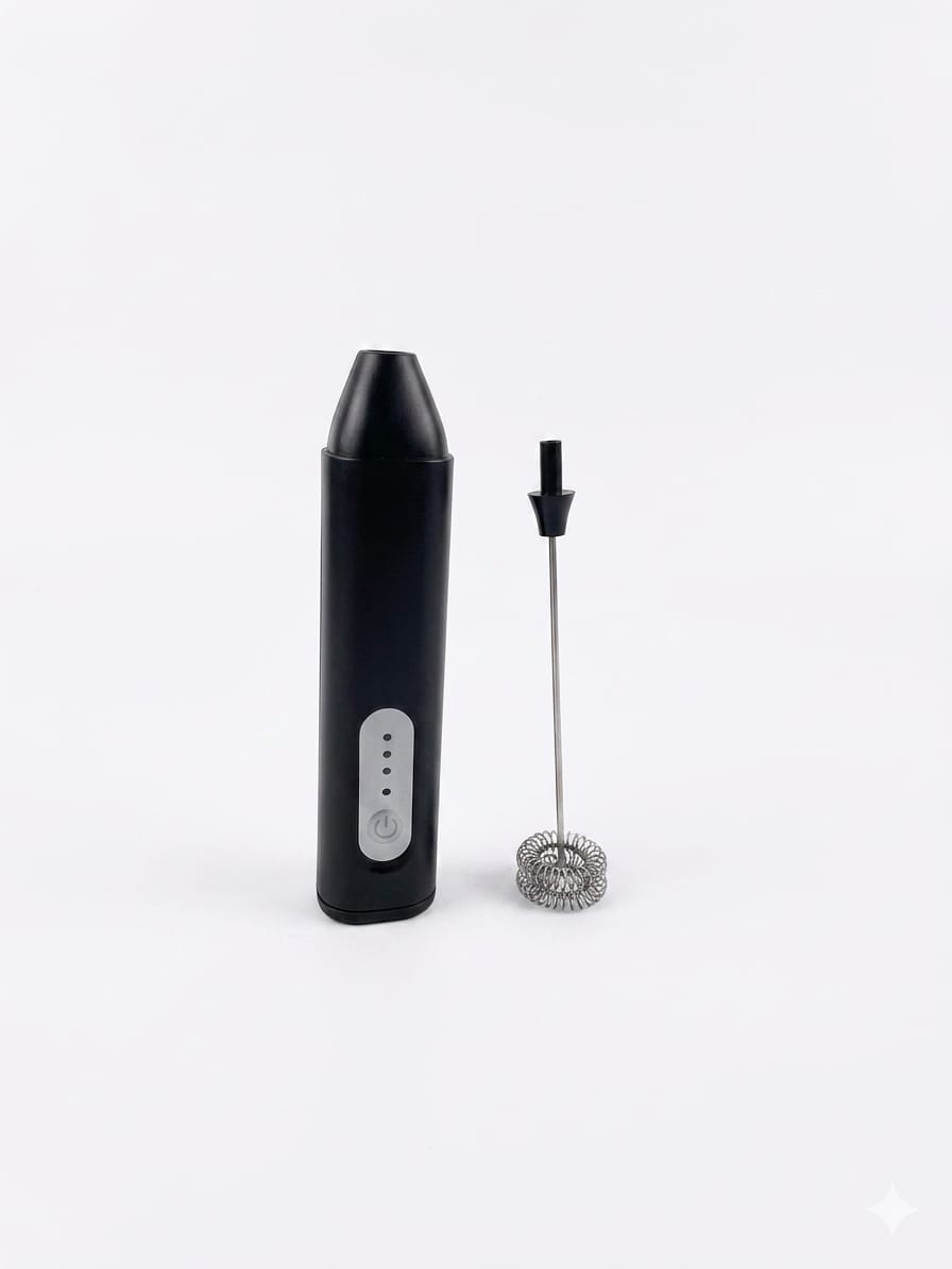 Rechargeable Electric Milk Frother with USB Type-C Charging